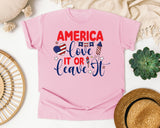America Love It Or Leave It graphic tee in Blossom