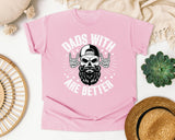 Dads With Beards Are Better White graphic tee in Blossom