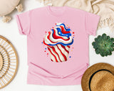 Patriotic Cupcake graphic tee in Blossom