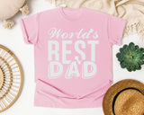 World's Best Dad White graphic tee in Blossom