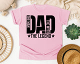 Dad The Man The Myth The Legend White 2 graphic tee in Blossom