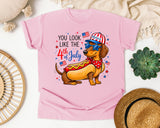 You Look Like The 4th Of July Brown graphic tee in Blossom
