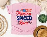 Merica Spiced Rum graphic tee in Blossom