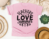 Teachers Love Summer graphic tee in Blossom