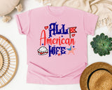 All American Wife graphic tee in Blossom