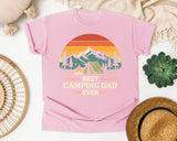 Best Camping Dad Ever graphic tee in Blossom