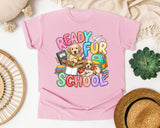 Ready Fur School Puppies graphic tee in Blossom