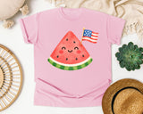 Watermelon With Flag graphic tee in Blossom