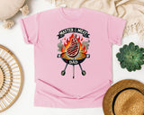 Master Of The Meat Dad Grey 4 graphic tee in Blossom
