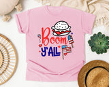 Boom Y'all Red graphic tee in Blossom