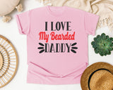 I Love My Bearded Daddy Grey graphic tee in Blossom
