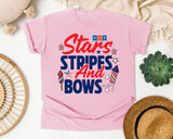 Stars Stripes And Bows Navy graphic tee in Blossom