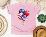 Patriotic Balloons graphic tee in Blossom