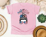 All American Girl Grey 2 graphic tee in Blossom