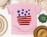 Stars And Stripes Red graphic tee in Blossom