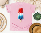 Red White Blue Popsicle graphic tee in Blossom