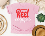 Reel Cool Dad White 2 graphic tee in Blossom