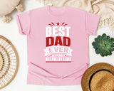 Best Dad Ever Not Perfect But Pretty Close White graphic tee in Blossom