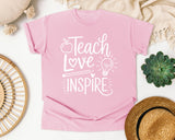 Teach Love Inspire Lightbulb graphic tee in Blossom
