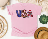 USA Brown graphic tee in Blossom