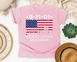 We Will Always Remember graphic tee in Blossom