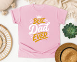 Best Dad Ever White 3 graphic tee in Blossom