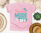 Teacher Mode Off Switch graphic tee in Blossom
