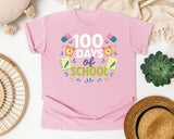 100 Days Of School Clocks graphic tee in Blossom