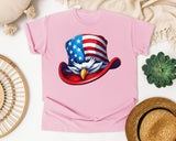 Eagle Uncle Sam Hat graphic tee in Blossom