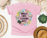 Smiles First Lessons Next graphic tee in Blossom