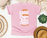 Best Dad Fueling Chaos And Bad Jokes White graphic tee in Blossom