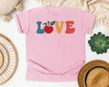 Love Apple graphic tee in Blossom