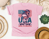 USA Made In America graphic tee in Blossom