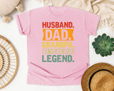 Husband Dad Grandpa Legend graphic tee in Blossom