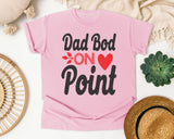 Dad Bod On Point White 4 graphic tee in Blossom