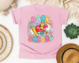 Back To School Apple Flowers graphic tee in Blossom