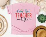Livin That Teacher Life graphic tee in Blossom
