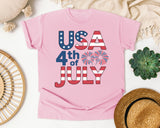 USA 4th Of July Grey 2 graphic tee in Blossom