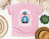 Ain't No Hood Like Fatherhood White 2 graphic tee in Blossom