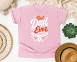 Best Dad Ever Fueled By Coffee White graphic tee in Blossom