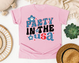 Party In The USA Blue graphic tee in Blossom