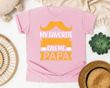 My Favorite People Call Me Papa White 3 graphic tee in Blossom