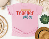 Teacher Vibes graphic tee in Blossom
