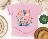 Flag With Flowers graphic tee in Blossom