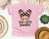 100 Days Smarter Messy Bun graphic tee in Blossom