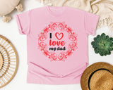 I Love My Dad Pink graphic tee in Blossom