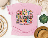 Best Teacher Ever Grey 2 graphic tee in Blossom