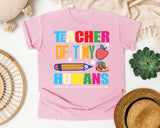 Teacher Of Tiny Humans Pencil graphic tee in Blossom