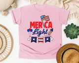 Merica Light graphic tee in Blossom