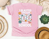 I Blasted Through 100 Days Of School graphic tee in Blossom